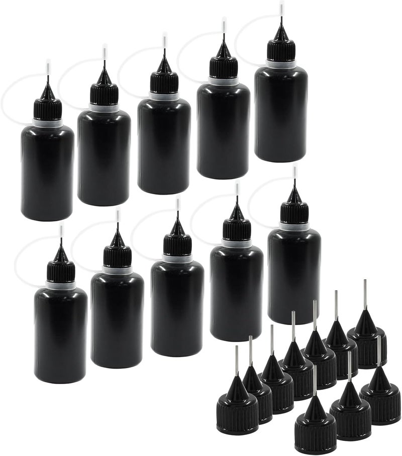 Bivethoi Precision Tip Applicator Bottle,30ml Glue Applicator Bottles, 10 PCS Plastic Needle Tip Squeeze Bottle for Quilling, DIY Paint, Acrylic Painting, Craft, Alcohol Ink and Multi-Purpose Use. - Image 1